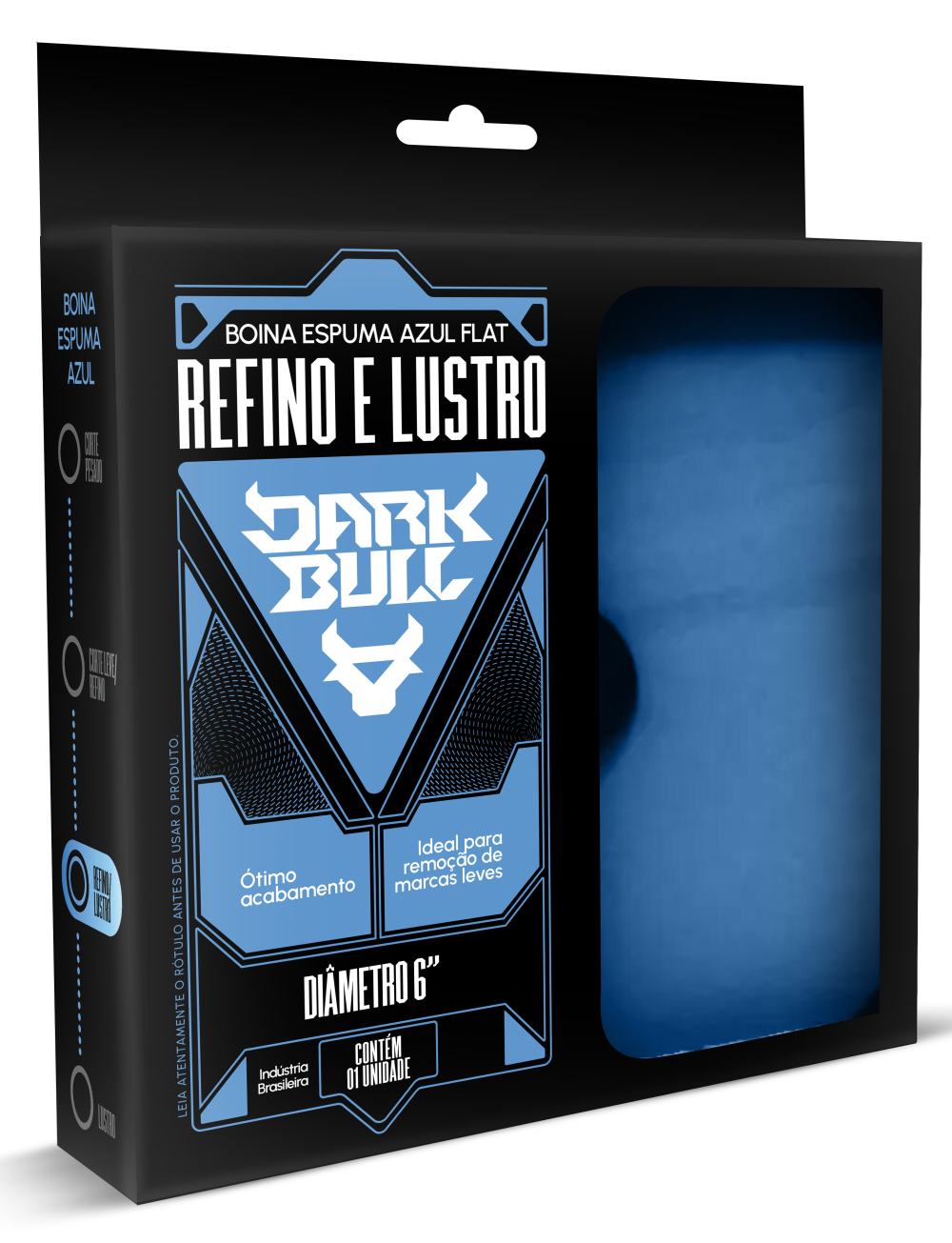Boina de Espuma Azul Refino e Lustro